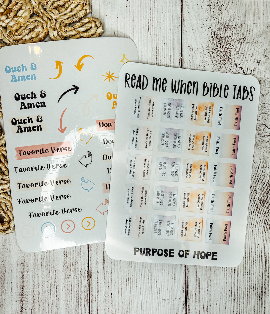 Bible Journaling Stickers Set 5 with Read me When Stickers
