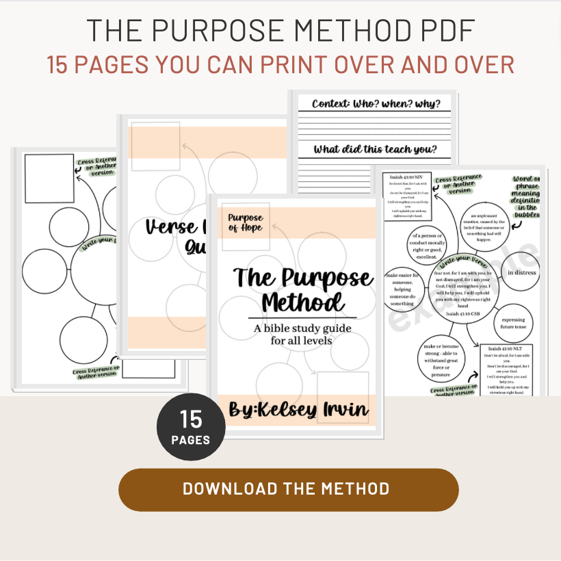 The Purpose Method PDF - Bible Study Method - Digital Download
