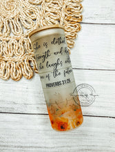 Load image into Gallery viewer, Proverbs 31 Frosted Glass Tumbler

